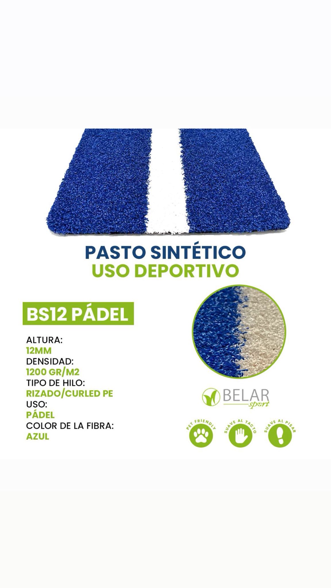 Pasto sintético para pádel
